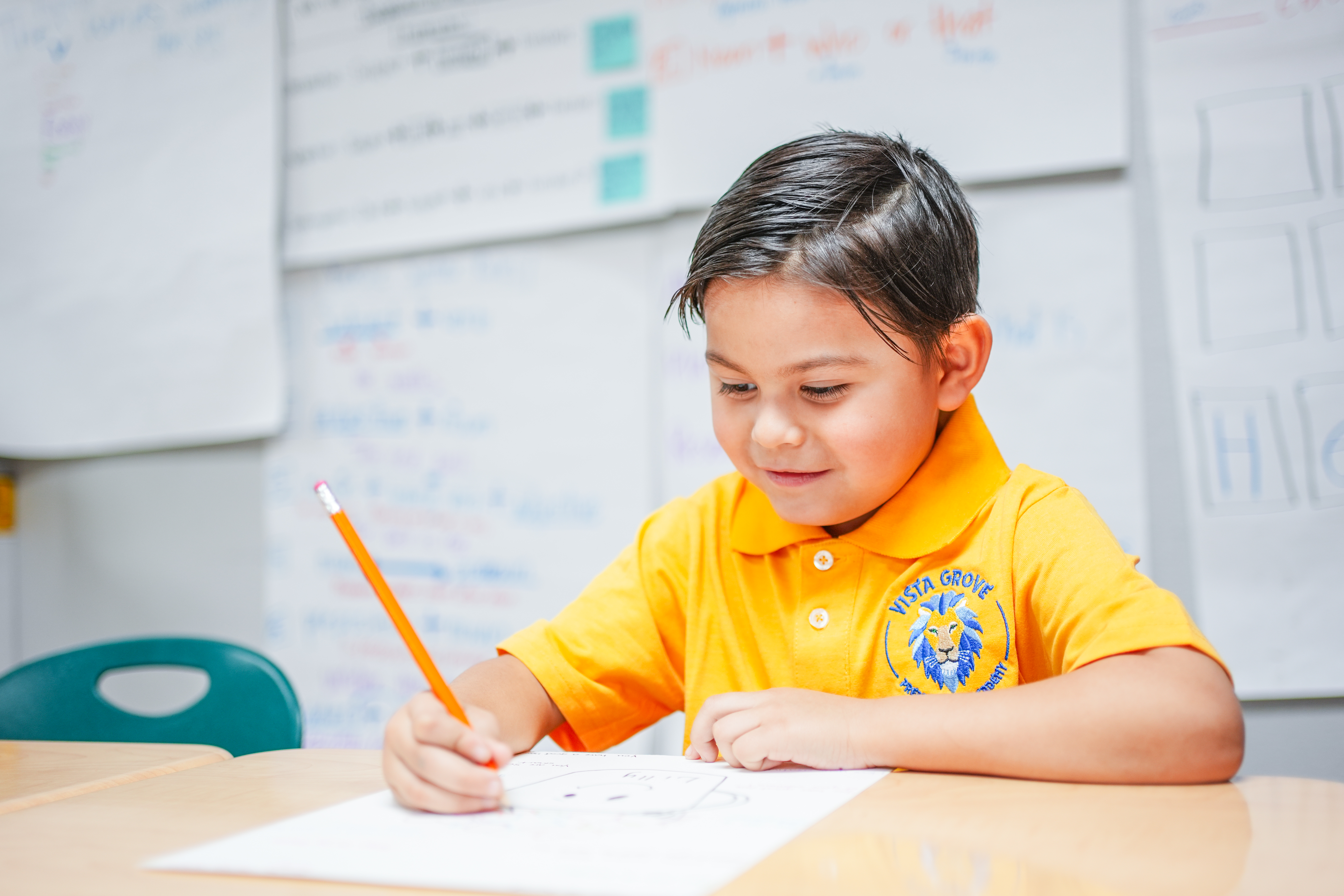 Elementary students engaged in learning activities
